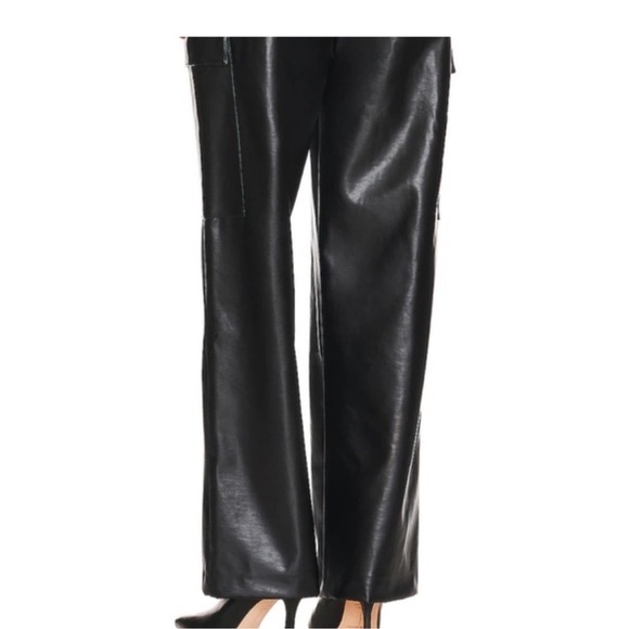 7 For All Mankind Faux Leather Cargo Pant - Picture 3 of 10
